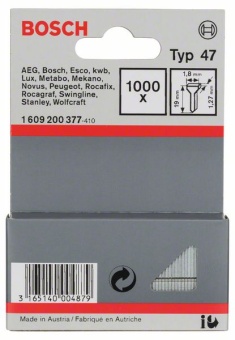 Гвоздь, тип 47 1,8 x 1,27 x 19 mm 1609200377